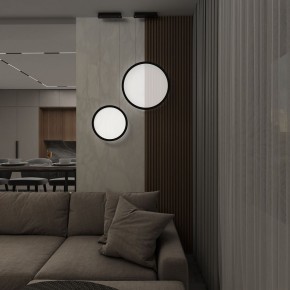DK6606-BK Подвесной вертикальный светильник Veil со светодиодом H1700 d600 220V 48W 3000-6000K IP20 черный алюминий в Копейске - kopejsk.ok-mebel.com | фото 7