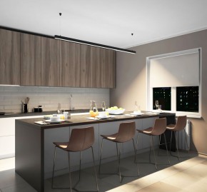 DK9204-BK Линейный светильник 52W 2000mm 4000K, черный в Копейске - kopejsk.ok-mebel.com | фото 5