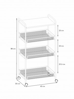 Э 357 С Этажерка "Ладья 34КС" Серый в Копейске - kopejsk.ok-mebel.com | фото 2