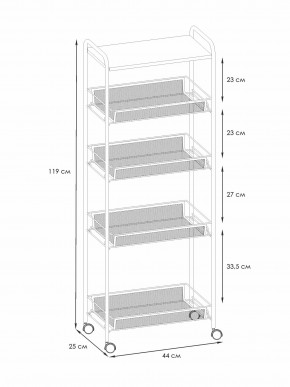 Э 443 ГР Этажерка "Ладья 25КС" Графит в Копейске - kopejsk.ok-mebel.com | фото 2