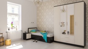 Фиеста Кровать 0900, цвет венге/дуб лоредо, ШхГхВ 93,5х203,5х80 см., сп.м. 900х2000 мм., без матраса, основание есть в Копейске - kopejsk.ok-mebel.com | фото 5