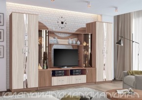 Гостиная Аллегро с 2 шкафами вариант-5 (Ясень светлый/тёмный) в Копейске - kopejsk.ok-mebel.com | фото 3