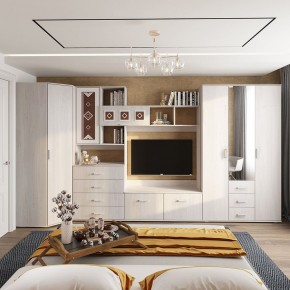 Гостиная Белла (модульная) ясень белый в Копейске - kopejsk.ok-mebel.com | фото