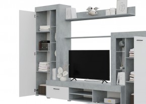 Гостиная Дельта (Бетон/Белый) в Копейске - kopejsk.ok-mebel.com | фото 2