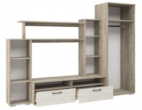 Гостиная Эмма (Дуб Крафт серый/белый) в Копейске - kopejsk.ok-mebel.com | фото 3