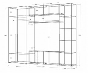 Гостиная Норден (Дуб Крафт белый) в Копейске - kopejsk.ok-mebel.com | фото 4