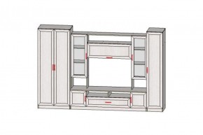 Гостиная ПРАГА-1 Анкор белый в Копейске - kopejsk.ok-mebel.com | фото 2