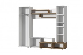 Гостиная Юна (Белый текстурный/Дуб крафт золотой) в Копейске - kopejsk.ok-mebel.com | фото 2