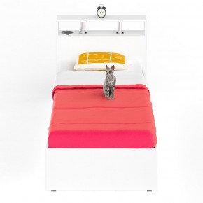 Камелия Кровать 0900, цвет белый, ШхГхВ 93,5х217х78,2 см., сп.м. 900х2000 мм., без матраса, основание есть в Копейске - kopejsk.ok-mebel.com | фото 2