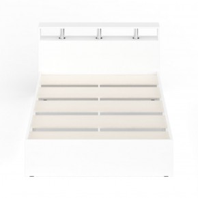 Камелия Кровать 1400, цвет белый, ШхГхВ 143,5х217х78,2 см., сп.м. 1400х2000 мм., без матраса, основание есть в Копейске - kopejsk.ok-mebel.com | фото 5