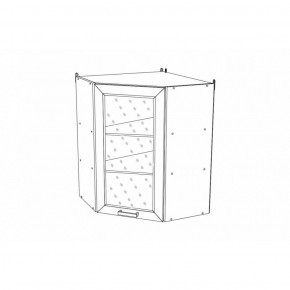 КГ "Агава" ВВУС550 Шкаф навесной угловой h 900 Лиственница светлая в Копейске - kopejsk.ok-mebel.com | фото
