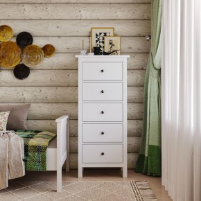Комод 05 Кантри белый с пятью ящиками в Копейске - kopejsk.ok-mebel.com | фото 4