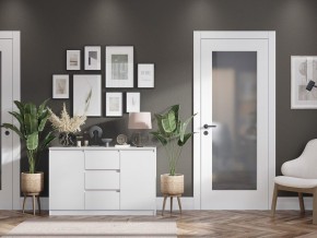 Комод 2-ств. с 3 ящиками "Бьянко" (Белый лофт) в Копейске - kopejsk.ok-mebel.com | фото 2