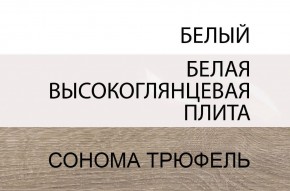 Комод 2D-1S/TYP 34, LINATE ,цвет белый/сонома трюфель в Копейске - kopejsk.ok-mebel.com | фото 3