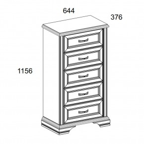 Комод 5S, MONAKO, цвет Сосна винтаж/дуб анкона в Копейске - kopejsk.ok-mebel.com | фото 2