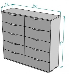 Комод Astrid K177 в Копейске - kopejsk.ok-mebel.com | фото 2