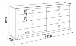 Комод большой Глэдис М27 (ЯШС/Белый) в Копейске - kopejsk.ok-mebel.com | фото 2