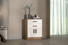 Комод Эконом (Дуб крафт золотой/Белый текстурный) в Копейске - kopejsk.ok-mebel.com | фото 3