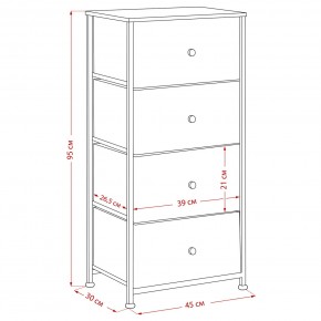 Комод Leset Линкс 4 ящика (МДФ) в Копейске - kopejsk.ok-mebel.com | фото 12
