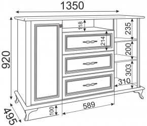 Комод М03 Скарлетт (бодега светлая) в Копейске - kopejsk.ok-mebel.com | фото 2