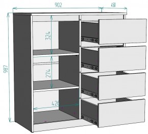 Комод Мальта K115 в Копейске - kopejsk.ok-mebel.com | фото 2