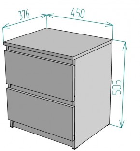 Комод Malta light K127 (тумба прикроватная) в Копейске - kopejsk.ok-mebel.com | фото 2