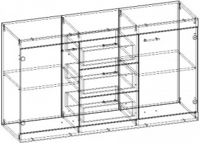 СОНАТА КС-1500 Комод (Дуб сонома/Белый глянец) в Копейске - kopejsk.ok-mebel.com | фото 2