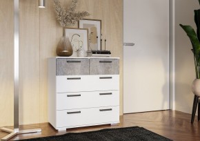 Комод Стандарт-5 NEW (белый/цемент светлый) в Копейске - kopejsk.ok-mebel.com | фото 3