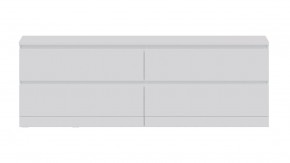 Комод Варма 4Д низкий с четырьмя выдвижными ящиками, цвет белый в Копейске - kopejsk.ok-mebel.com | фото 2