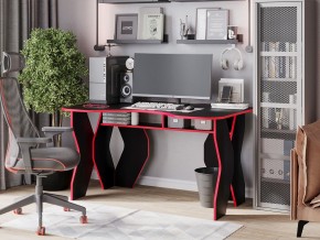 Компьютерный стол КЛ №9.0 (Черный/Красный) в Копейске - kopejsk.ok-mebel.com | фото 4
