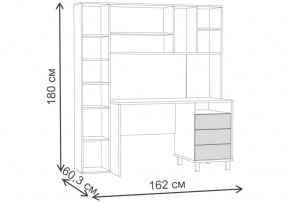 Компьютерный стол Комфорт 12.95 N дуб сонома / сатин в Копейске - kopejsk.ok-mebel.com | фото 2