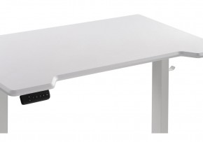 Компьютерный стол Маркос с механизмом подъема 120х75х75 белый / шагрень белая в Копейске - kopejsk.ok-mebel.com | фото 6