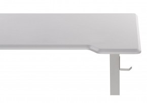 Компьютерный стол Маркос с механизмом подъема 120х75х75 белый / шагрень белая в Копейске - kopejsk.ok-mebel.com | фото 8