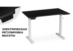 Компьютерный стол Маркос с механизмом подъема 120х75х75 черная шагрень / белый в Копейске - kopejsk.ok-mebel.com | фото