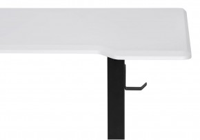 Компьютерный стол Маркос с механизмом подъема 140х80х75 белая шагрень / черный в Копейске - kopejsk.ok-mebel.com | фото 6
