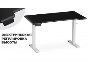 Компьютерный стол Маркос с механизмом подъема 140х80х75 черная шагрень / белый в Копейске - kopejsk.ok-mebel.com | фото 14
