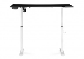 Компьютерный стол Маркос с механизмом подъема 140х80х75 черная шагрень / белый в Копейске - kopejsk.ok-mebel.com | фото 4