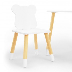 Комплект детской мебели стол и два стула Мишутка (Белый/Белый/Береза) в Копейске - kopejsk.ok-mebel.com | фото