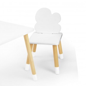 Комплект детской мебели стол и два стула Облачко (Белый/Белый/Береза) в Копейске - kopejsk.ok-mebel.com | фото