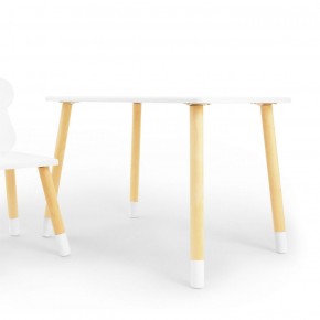 Комплект детской мебели стол и стул Облачко (Белый/Белый/Береза) в Копейске - kopejsk.ok-mebel.com | фото