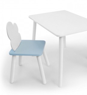 Комплект детской мебели стол и стул Облачко (Белый/Голубой/Белый) в Копейске - kopejsk.ok-mebel.com | фото