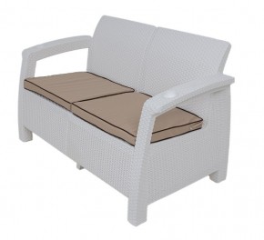 Комплект уличной мебели Yalta Premium Terrace Set (Ялта) белый (+подушки под спину) в Копейске - kopejsk.ok-mebel.com | фото 2