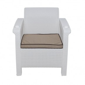 Комплект уличной мебели Yalta Premium Terrace Set (Ялта) белый (+подушки под спину) в Копейске - kopejsk.ok-mebel.com | фото 6