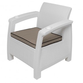 Комплект уличной мебели Yalta Premium Terrace Set (Ялта) белый (+подушки под спину) в Копейске - kopejsk.ok-mebel.com | фото 7
