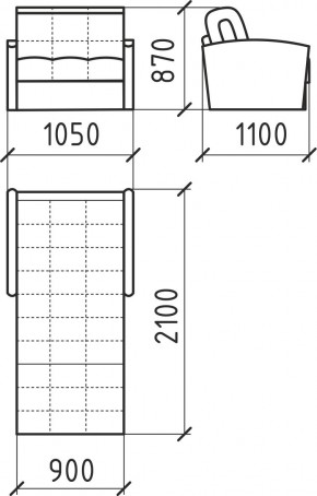 КОРАЛЛ 2 Кресло-кровать КР/КР в Копейске - kopejsk.ok-mebel.com | фото 3