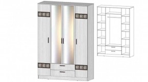 КОСТА-РИКА Шкаф 4-х створчатый (анкор светлый) в Копейске - kopejsk.ok-mebel.com | фото