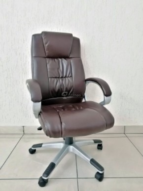 Кресло Barneo K-6 для руководителя (коричневая экокожа) в Копейске - kopejsk.ok-mebel.com | фото 1