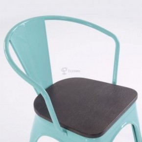 Кресло Barneo N-245 Tolix style Wood  (RAL6027 бирюзовый) в Копейске - kopejsk.ok-mebel.com | фото 2
