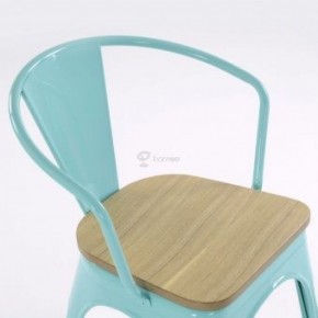Кресло Barneo N-245 Tolix style Wood  (RAL6027 бирюзовый) в Копейске - kopejsk.ok-mebel.com | фото 3
