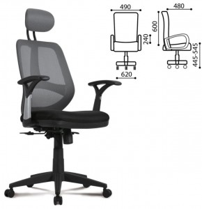 Кресло BRABIX "Saturn ER-400" (черное/серое) 530871 в Копейске - kopejsk.ok-mebel.com | фото 2